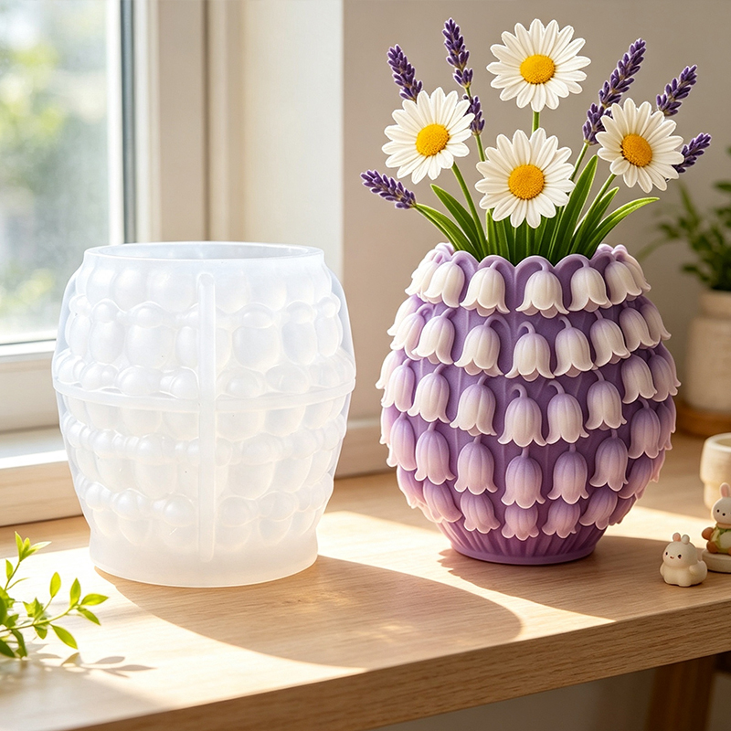 3D Printing Vase - Силиконовая форма 3D «Лилия-горная» для вазы,