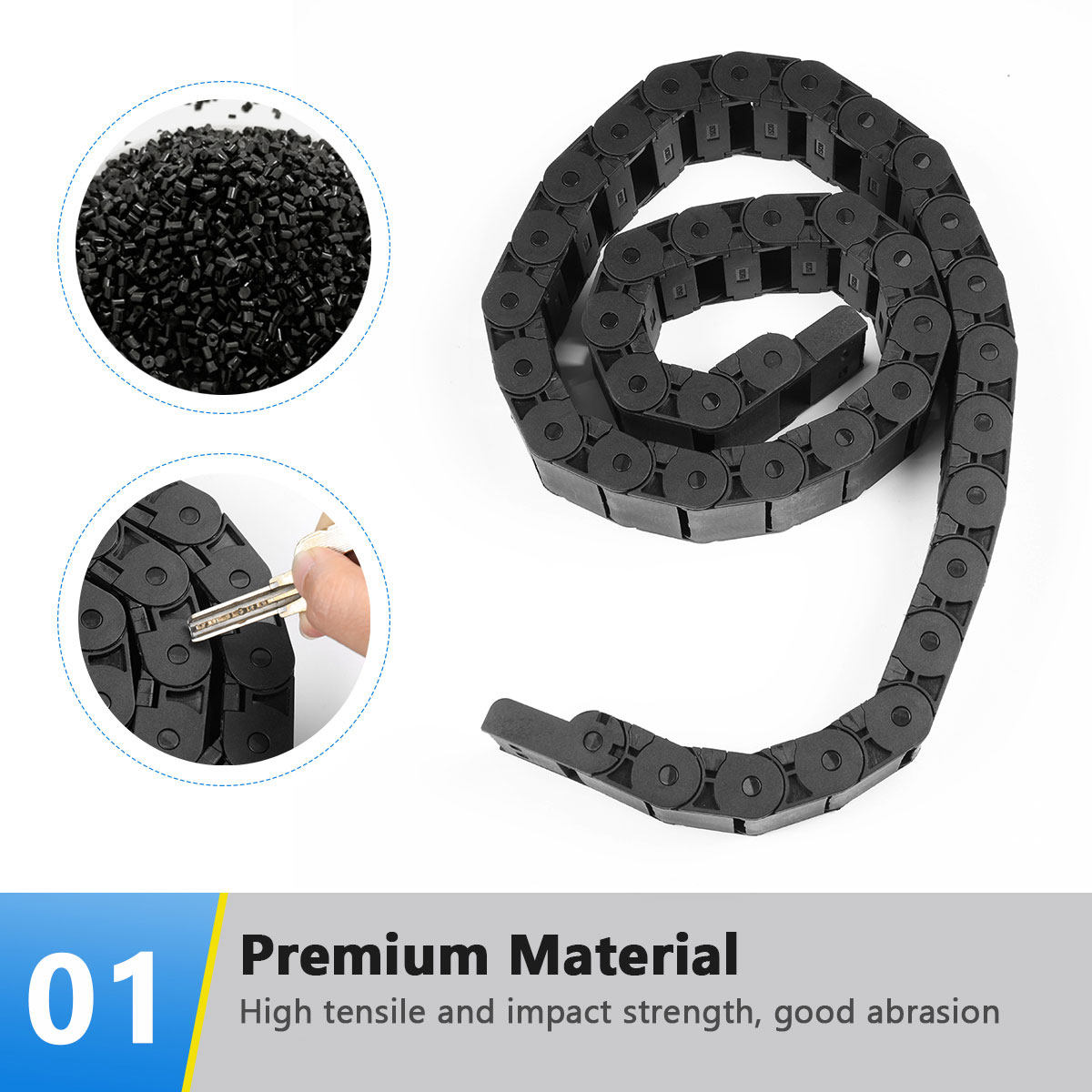 1М черная пластиковая цепь-кан – обзор и цена 3D Printing Plastic